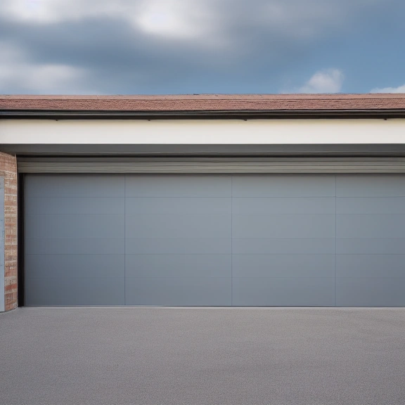 Steel sectional garage door